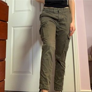 Abercrombie & Fitch skinny khaki green cargo pants - 28wX 30L